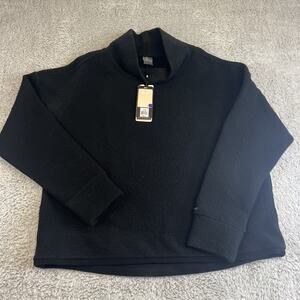 calia by carrie underwood Cloud Funnel Neck Pure Black Sweater Size XXL